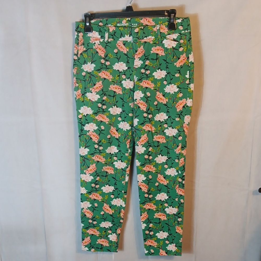 Old Navy Floral Green Capris